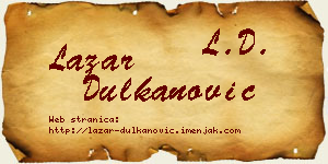 Lazar Dulkanović vizit kartica
